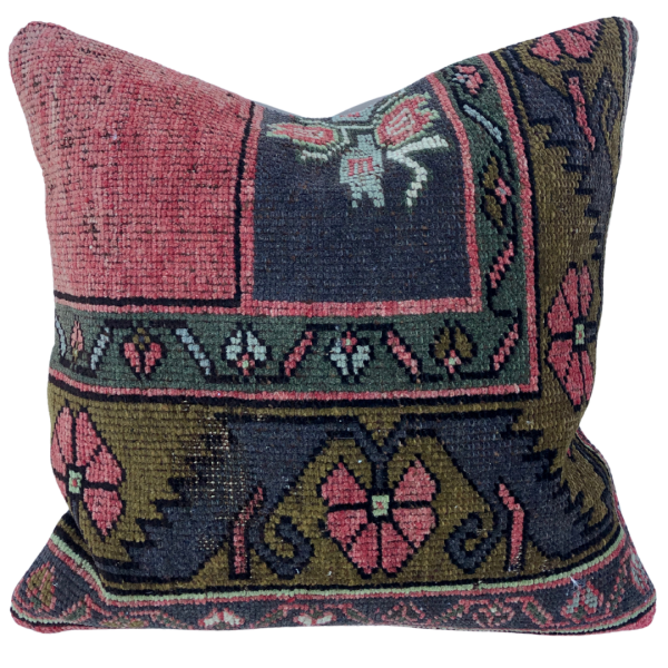 One-of-a-Kind Turkish Rug Pillow #17