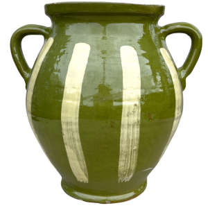 Green Glazed Earthenware Vessel #1