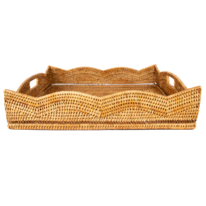 24" Square Scalloped Tray