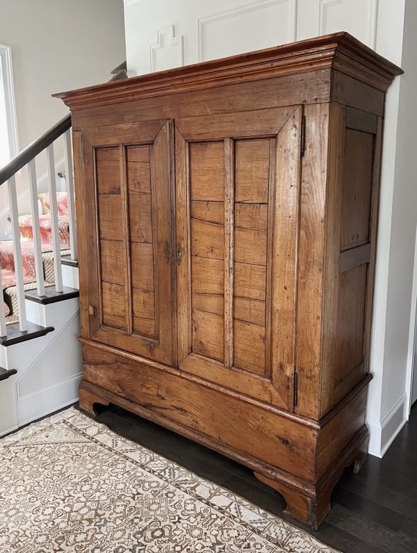 Belgian oak armoire cabinet with classic design