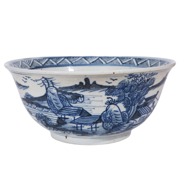 Bowl With Village Motif