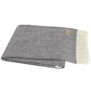 Italian Herringbone Throw - Charcoal