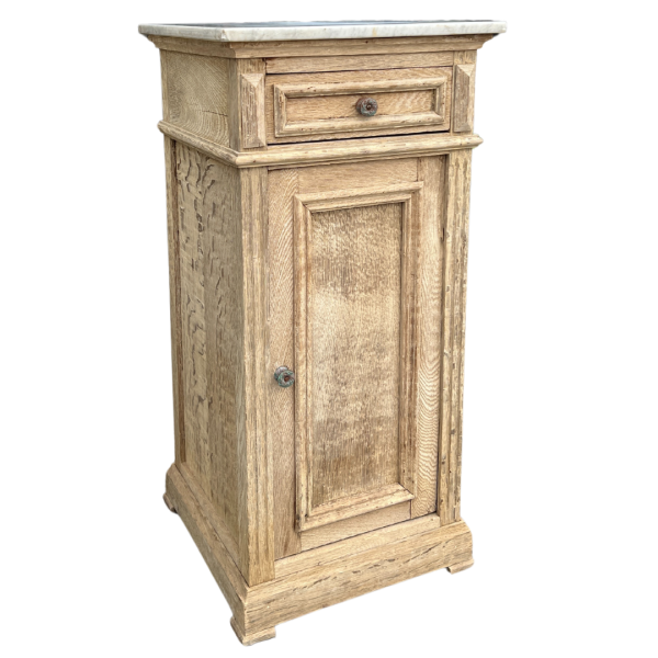 French Bleached Oak Bedside Table