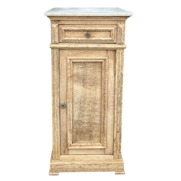 French Bleached Oak Bedside Table