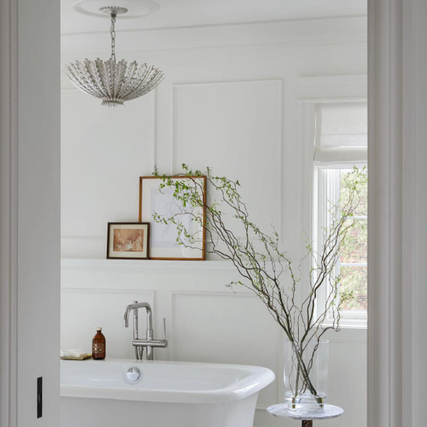 Hampton Small Chandelier (Burnished Silver Leaf)