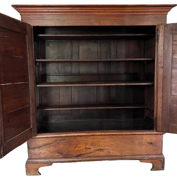 Elegant Belgian oak armoire for bedroom or living room