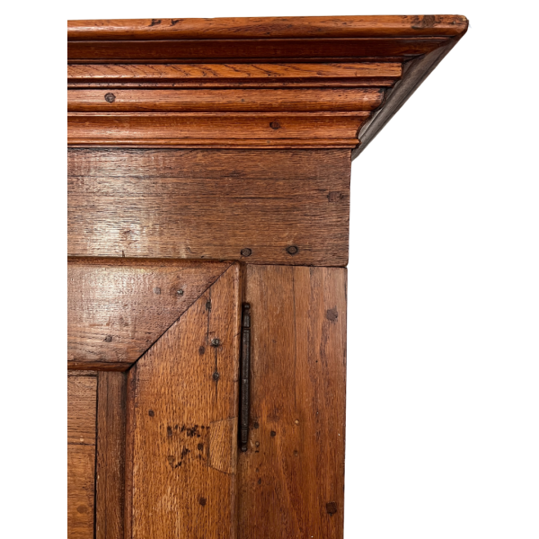 Functional Belgian oak armoire cabinet for home décor