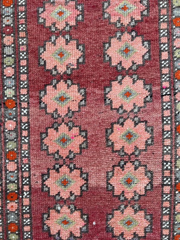 Superbloom Turkish hallway runner with antique finish