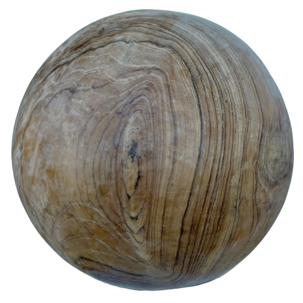 Decorative teak wood root ball accent
