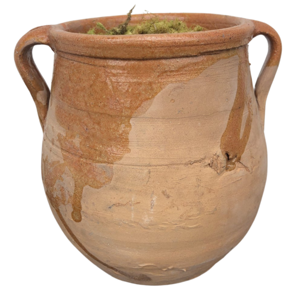 Clay pot for basil