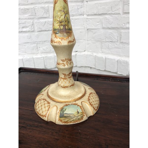 Candlestick Hand-Painted Lamp