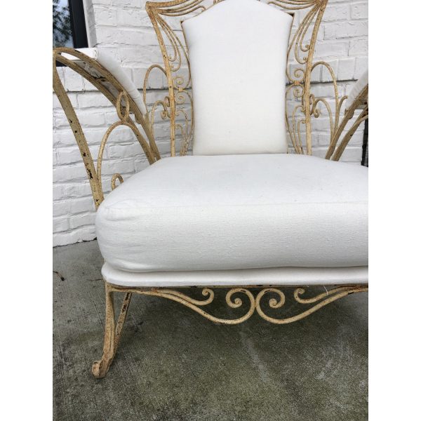 modern iron garden chair