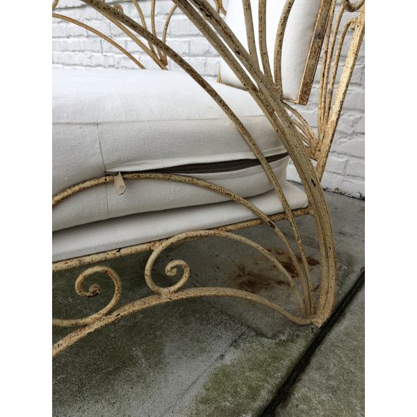 antique iron patio chair