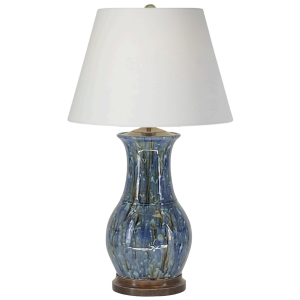 Charlie West Honey Table Lamp in Fossil Blue
