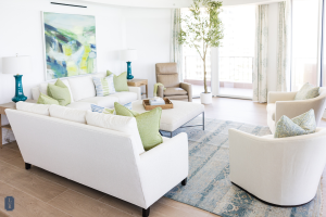 Large living area by Laura Ramsey Interiors