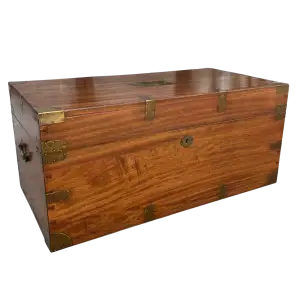 English Camphor Wood Campaign Trunk