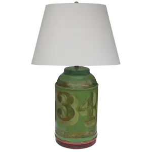 Tole Tea Canister Table Lamp