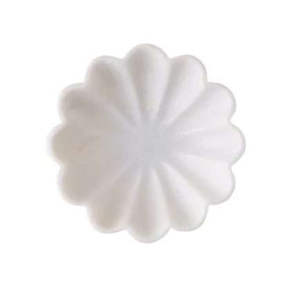 6 Scalloped Marble Accent Bowl