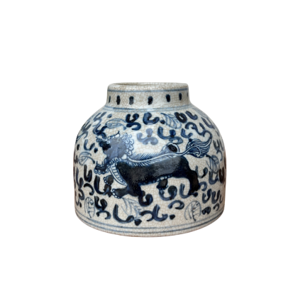 Mini Vase with Dog Motif