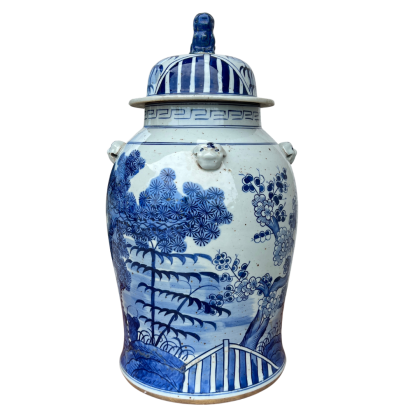 Temple Jar with Plant Motif